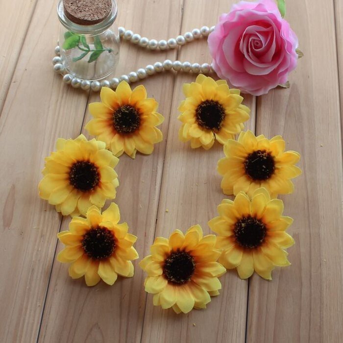【台灣現貨速發】6公分 向日葵花頭 人造花