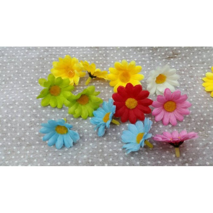 【台灣現貨速發】4公分向日葵花頭 仿真花 向日葵 小向日葵花頭 小菊花