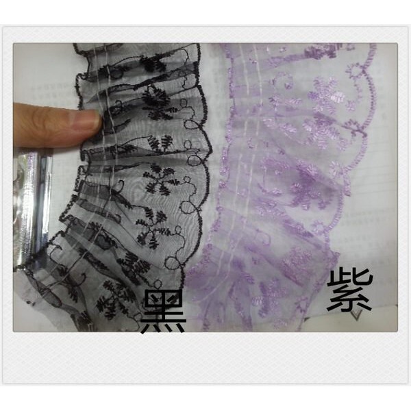 【台灣現貨速發】7公分刺繡半邊車紗裙