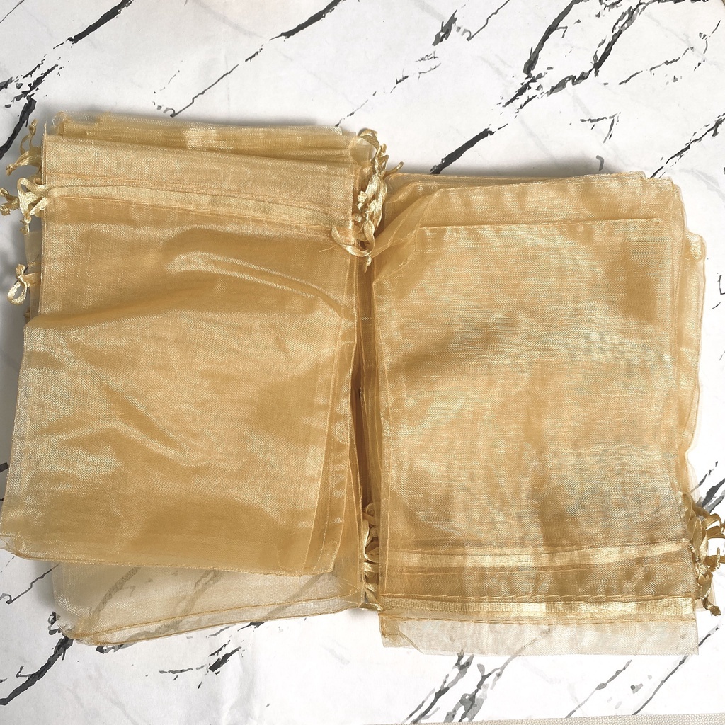 【台灣現貨速發】素色喜糖紗袋 束口紗袋｜13*18 ＆ 12*17公分｜裝喜糖 小物 束口袋