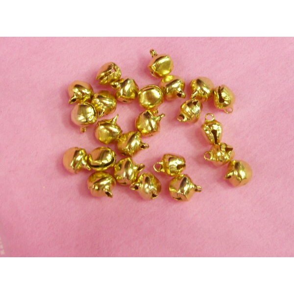 【台灣現貨速發】0.46元‘’‘0.8公分小鈴鐺 金屬製 | 金色 | 一包50顆