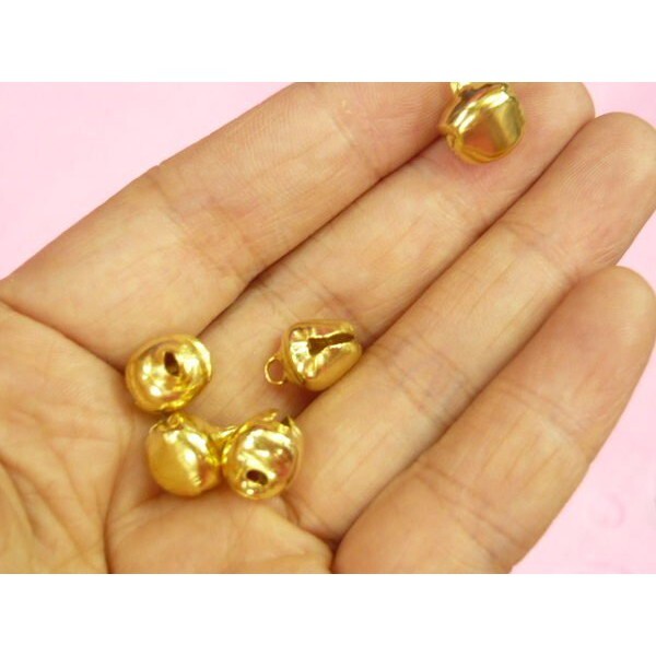 【台灣現貨速發】0.46元‘’‘0.8公分小鈴鐺 金屬製 | 金色 | 一包50顆