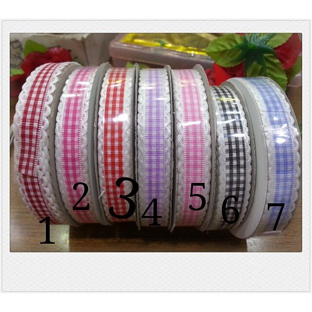 【台灣現貨速發】20碼100元***韓風蕾絲--花邊格子帶*