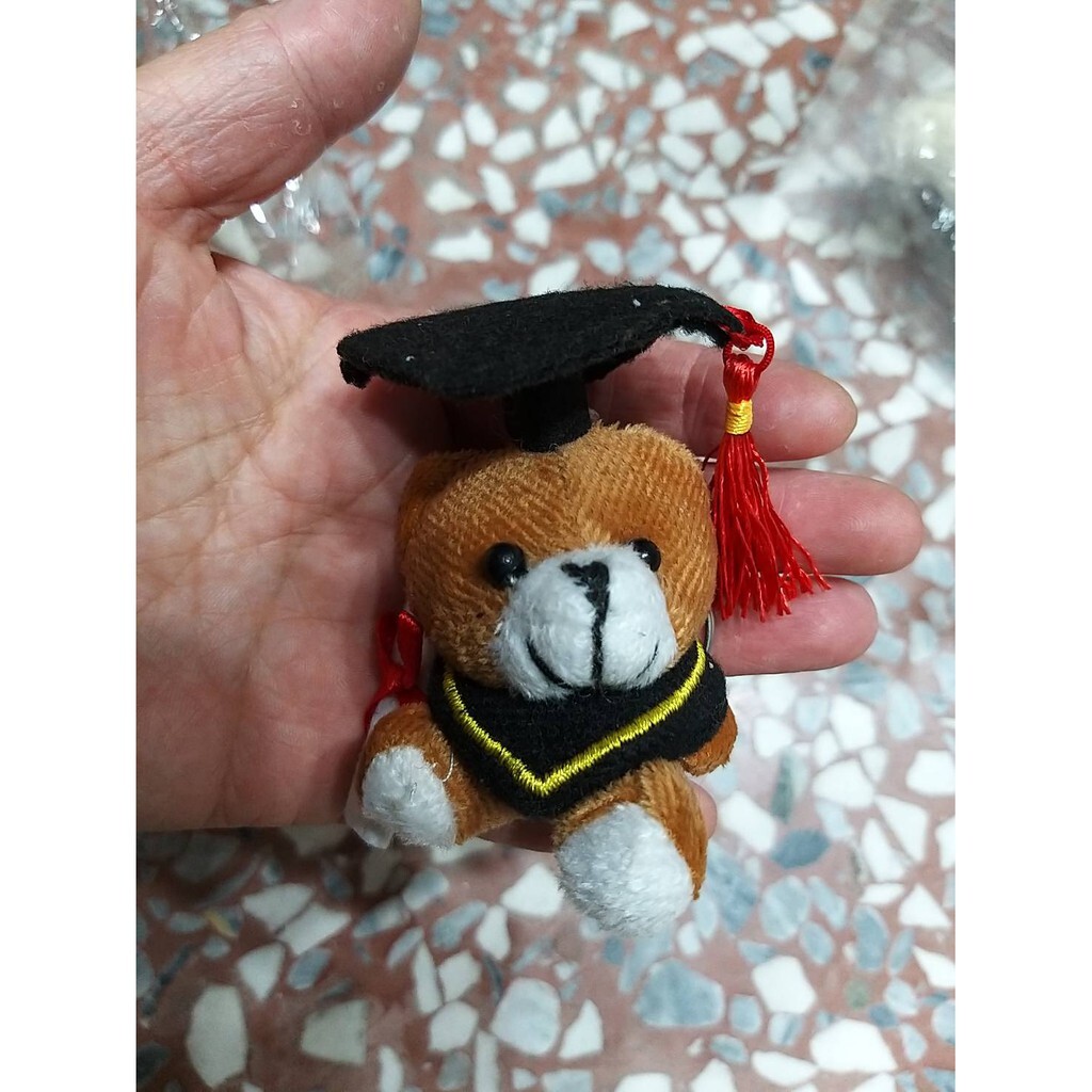 【台灣現貨速發】台灣現貨**~~7公分學士熊(/質優/紅穗/畢業服+證書)