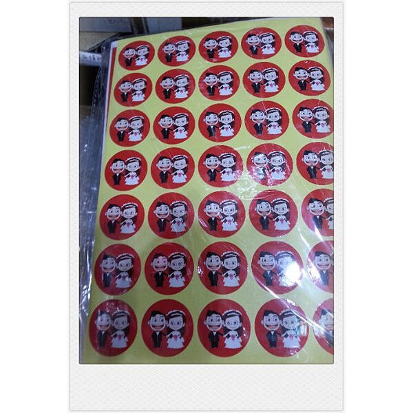 【台灣現貨速發】---婚禮貼12禮''嫁妝''專用新人貼紙--