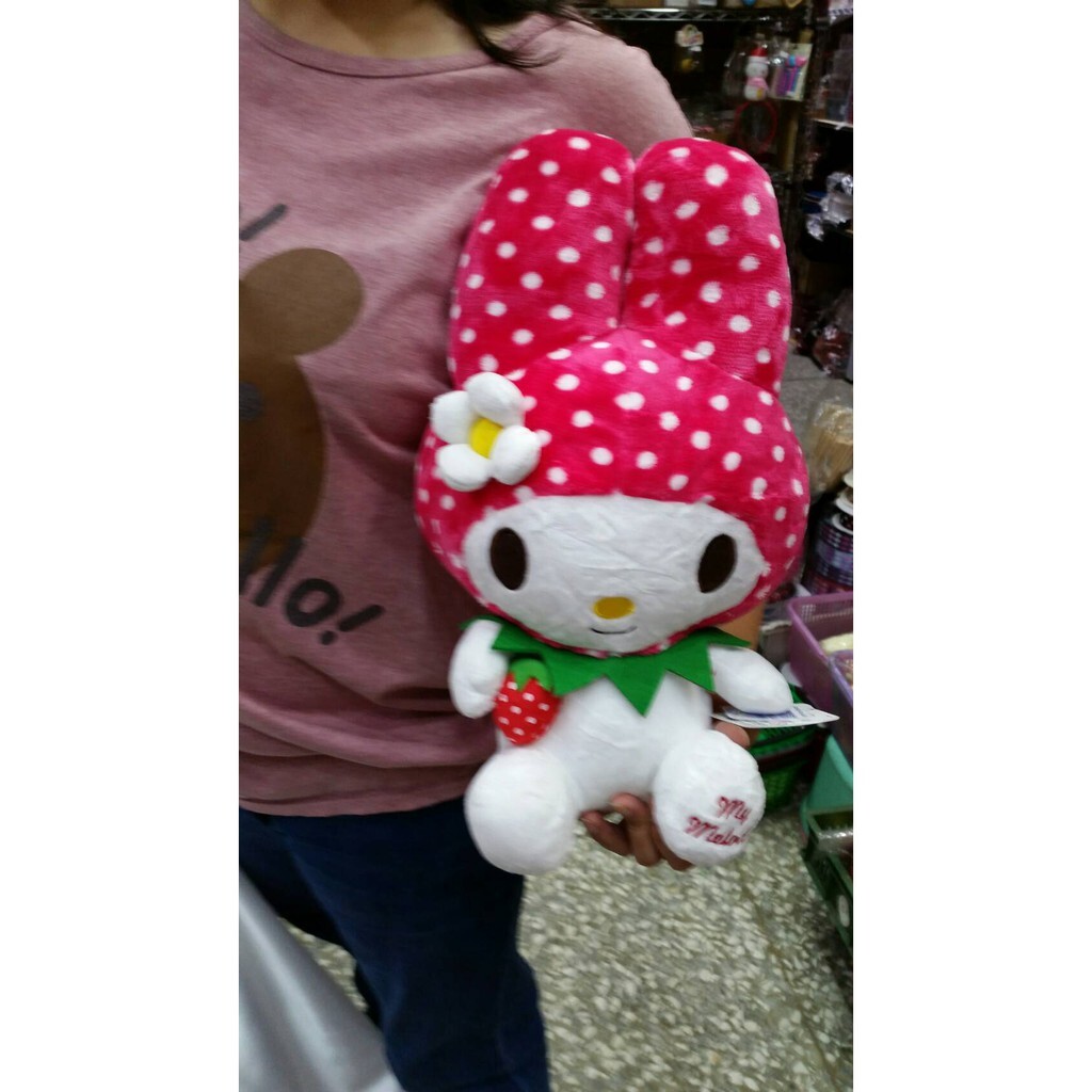 【台灣現貨速發】40公分坐姿草莓美樂蒂玩偶