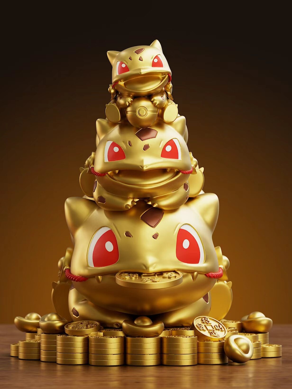 GK補款】金運金蟾妙蛙種子招財｜寶可夢