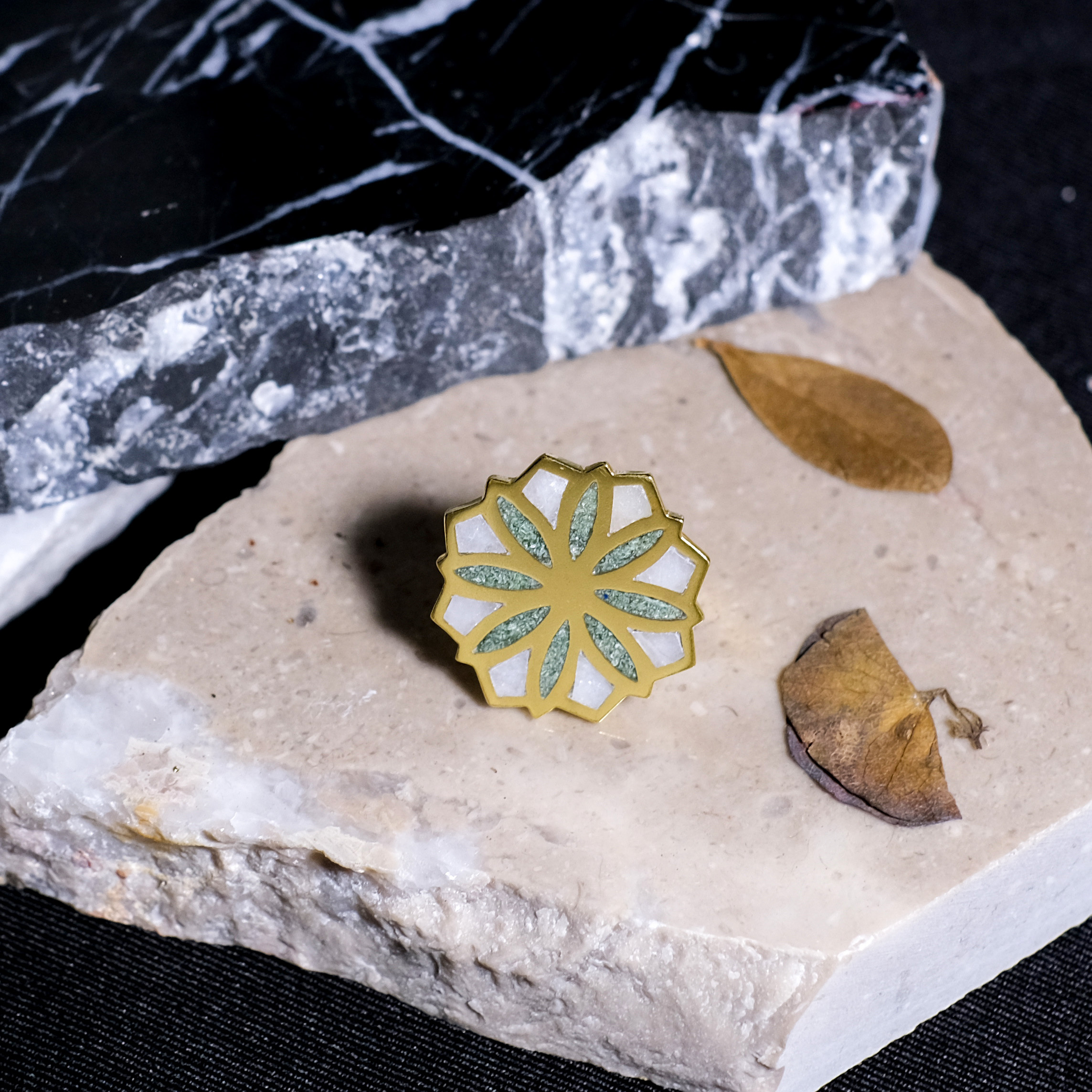 伊斯蘭金工｜Petals 綠松石戒指｜阿富汗