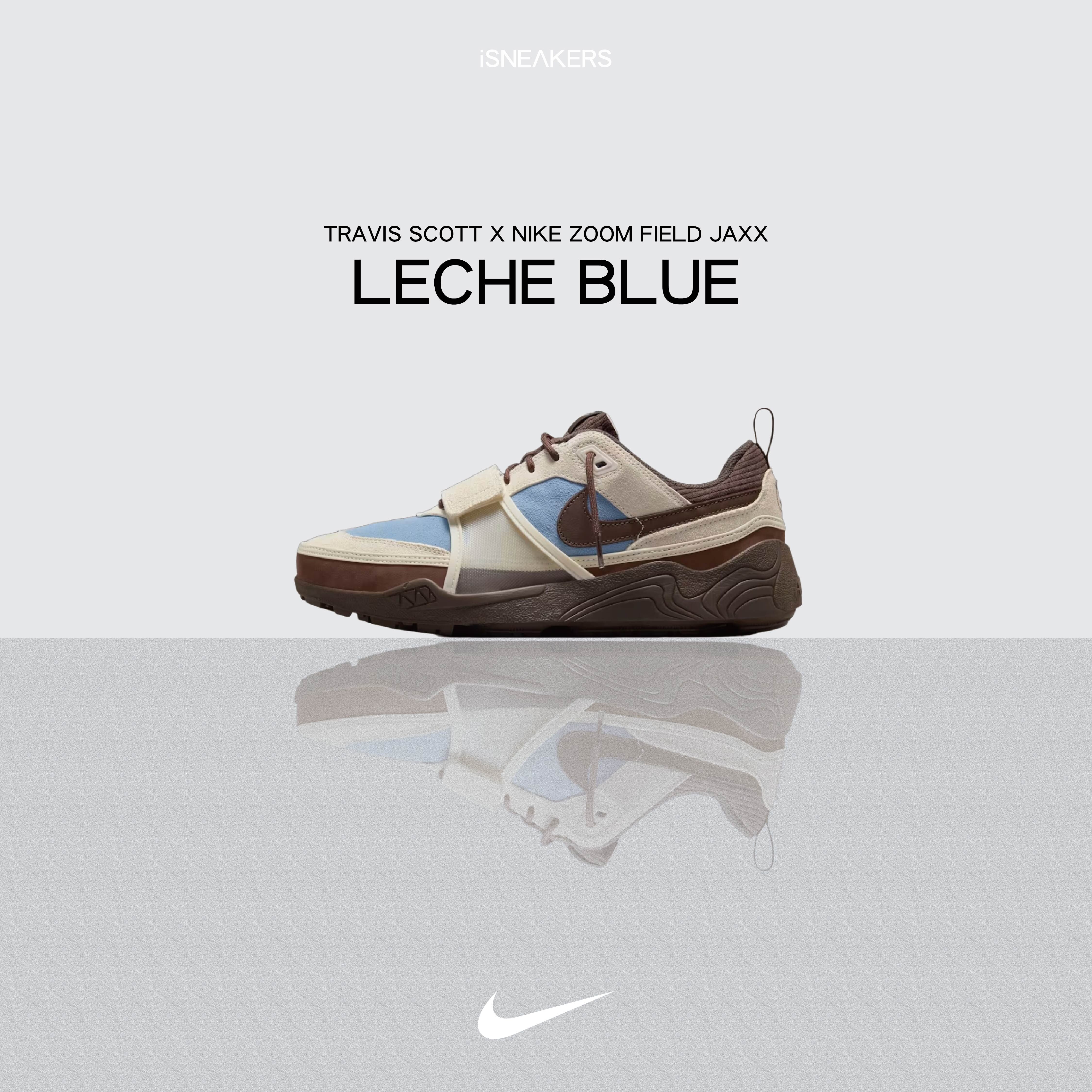 iSNEAKERS｜Travis Scott x Nike Zoom Field Jaxx "Leche Blue" 摩卡藍 HQ3072-400