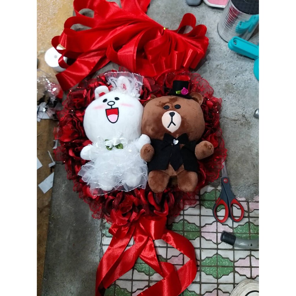 【台灣現貨速發】車頭彩 布置婚禮 彩花【不含玩偶】