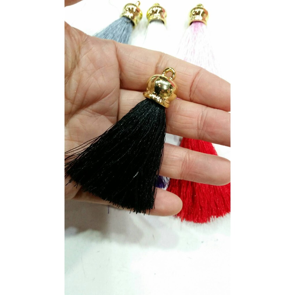 【台灣現貨速發】高檔金鐘流蘇穗子 diy飾品配件 手机飾品配件材料-冰絲線流蘇