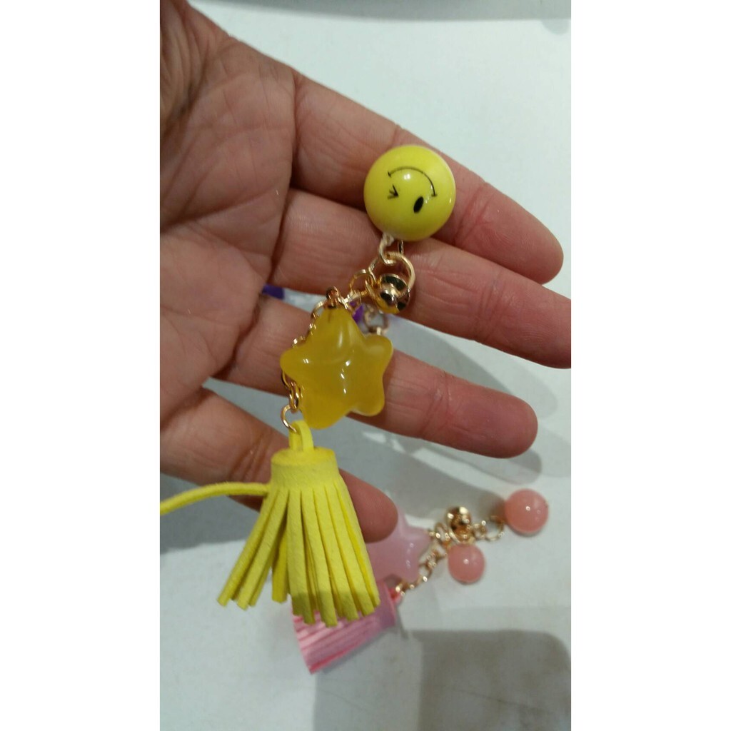 【台灣現貨速發】五角星加流蘇 手機吊飾 掛飾材料｜掛飾螺絲扣材料 鑰匙圈