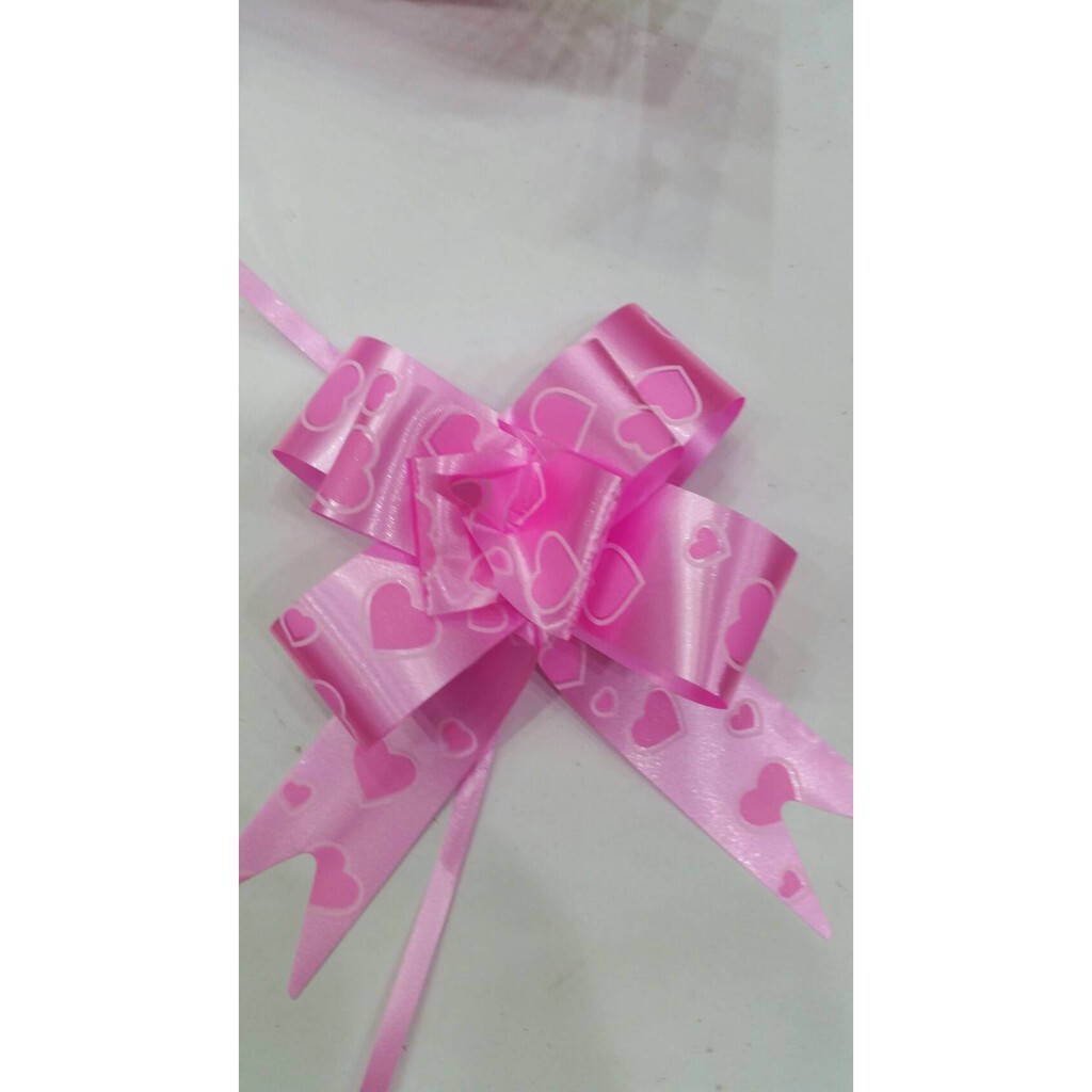 【台灣現貨速發】H119---車彩'綁水果籃''3公分印愛心拉花蝴蝶結