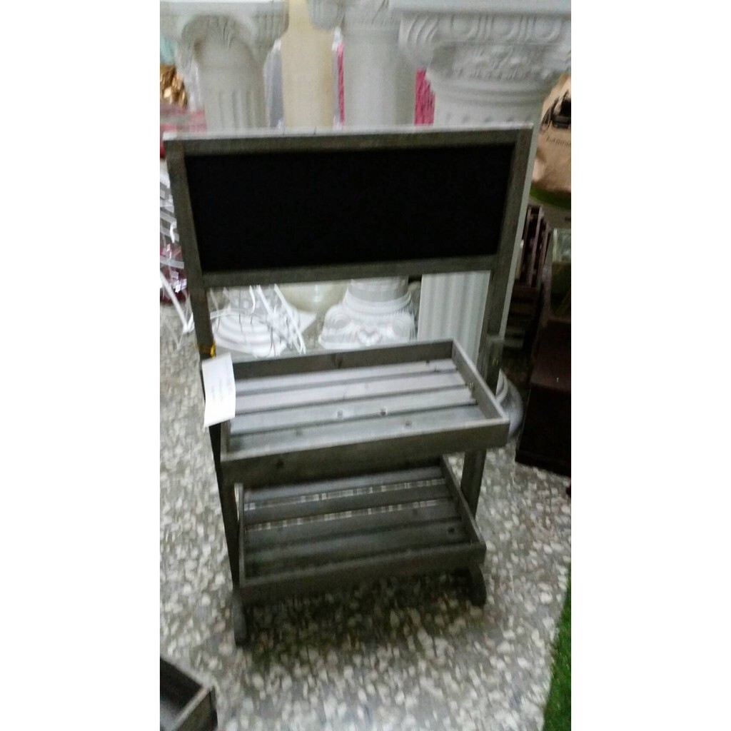 【台灣現貨速發】美式鄉村小黑板 咖啡館 留言板 置物架裝飾木架