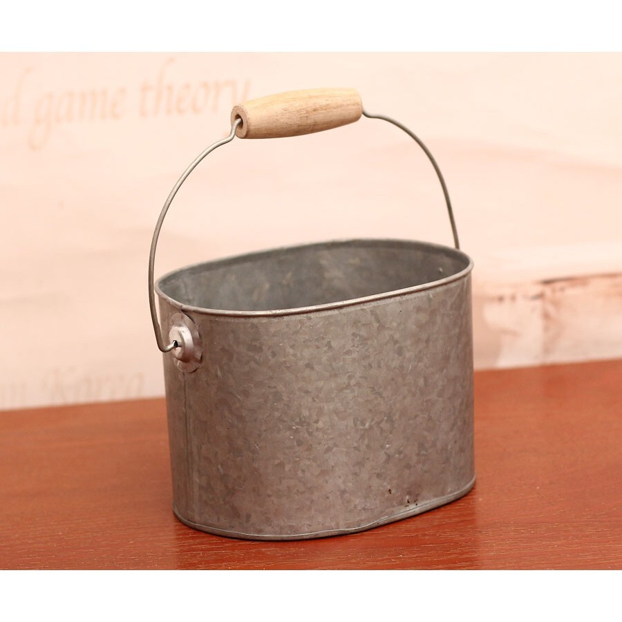 【台灣現貨速發】--田園復古原色鐵皮桶//手提鐵桶花盆