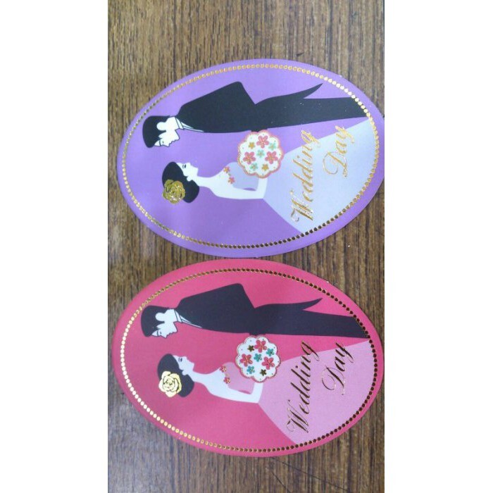 【台灣現貨速發】1元**婚禮小物-E80-6*7公分橢圓wedding Day小卡--