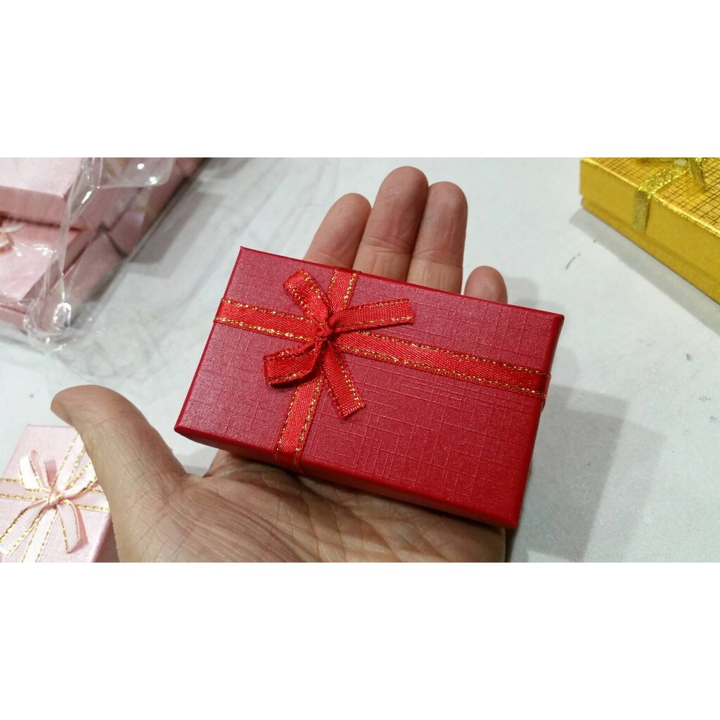 【台灣現貨速發】首飾盒 小長方盒 珠光紙首飾包裝盒❗️出清特價