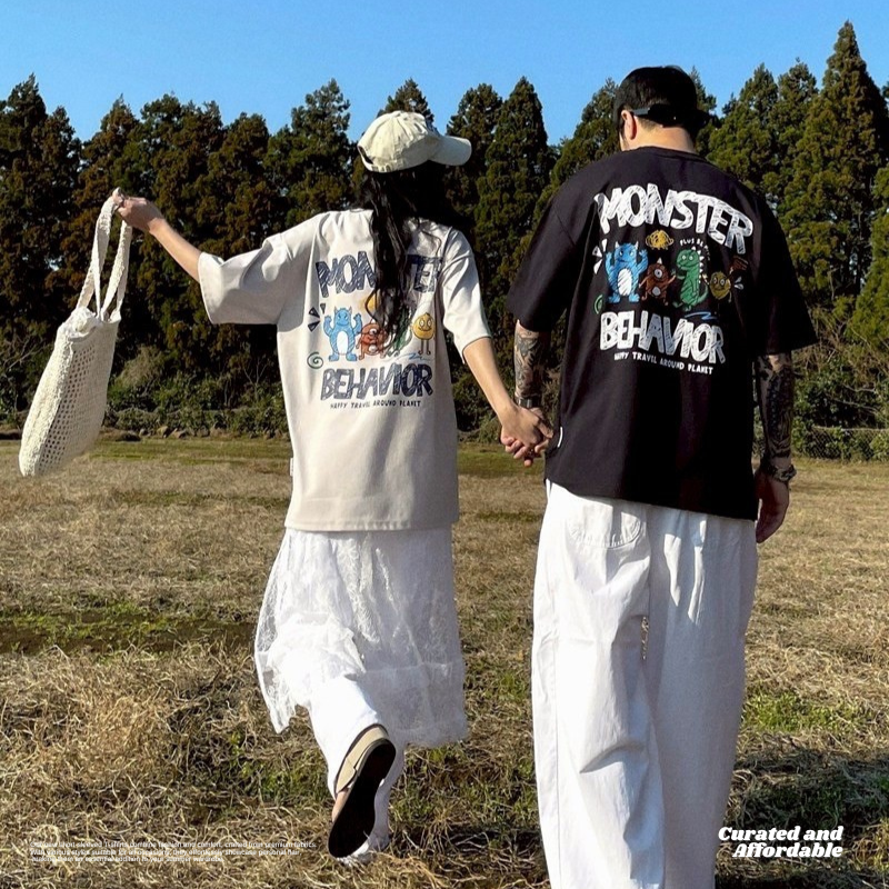 Sorona索羅納涼感怪獸塗鴉短TEE