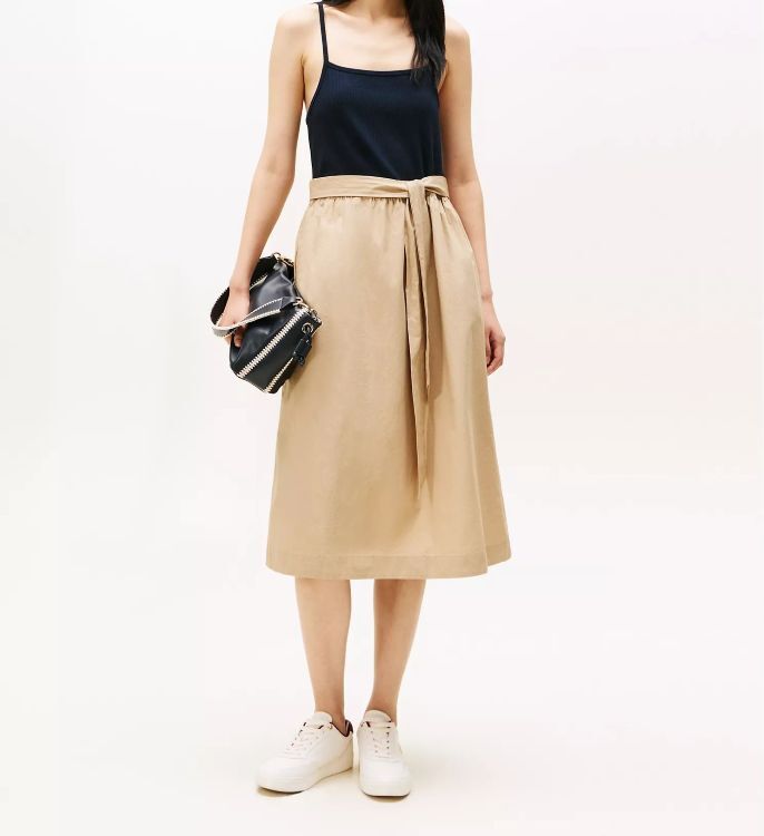 [S] TOMMY HILFIGER NAVY MIXED MEDIA TANK DRESS, XW04973-400 (STH1408)