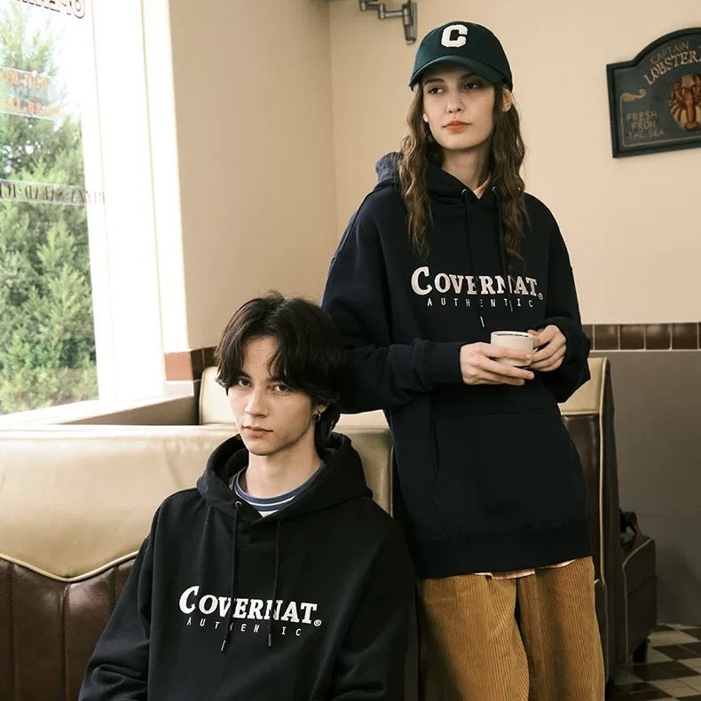 韓國 COVERNAT 經典LOGO 連帽長袖上衣
