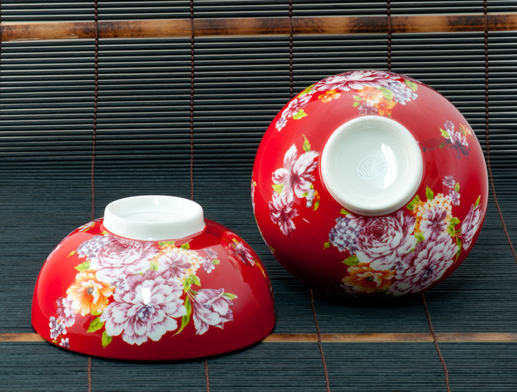 鹿港窯禮品館|台灣紅牡丹茶碗 MIT居家生活用品 花卉茶杯推薦