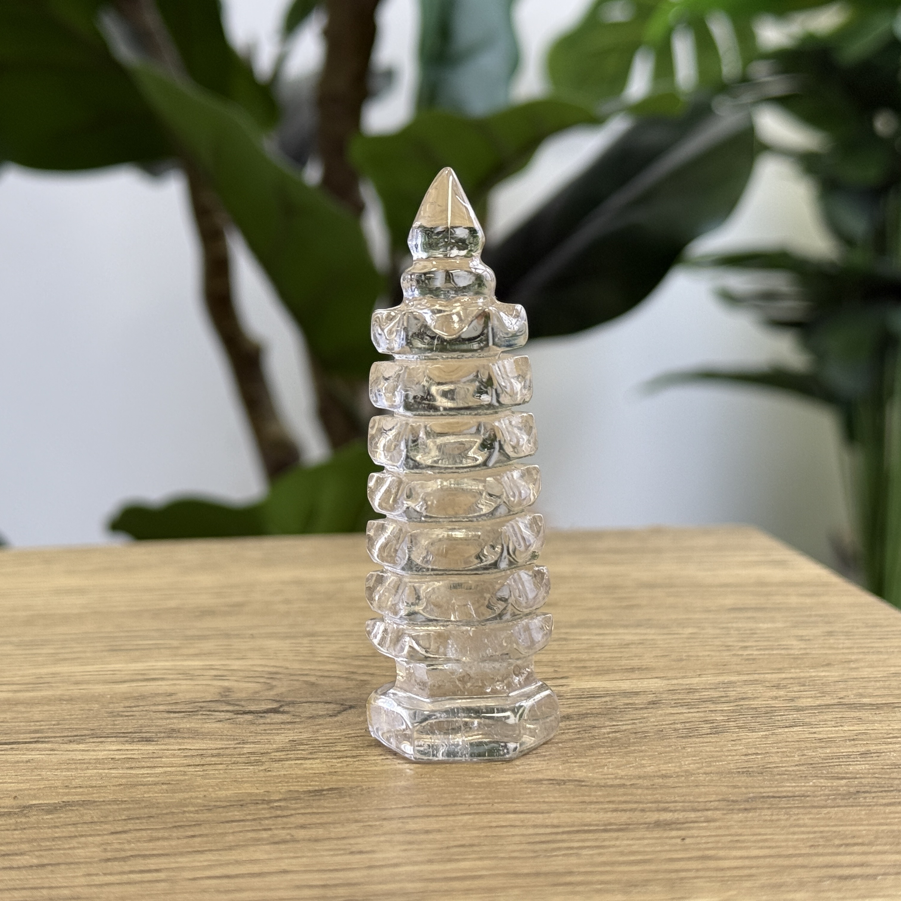 白水晶文昌塔 7.7cm WQ1644