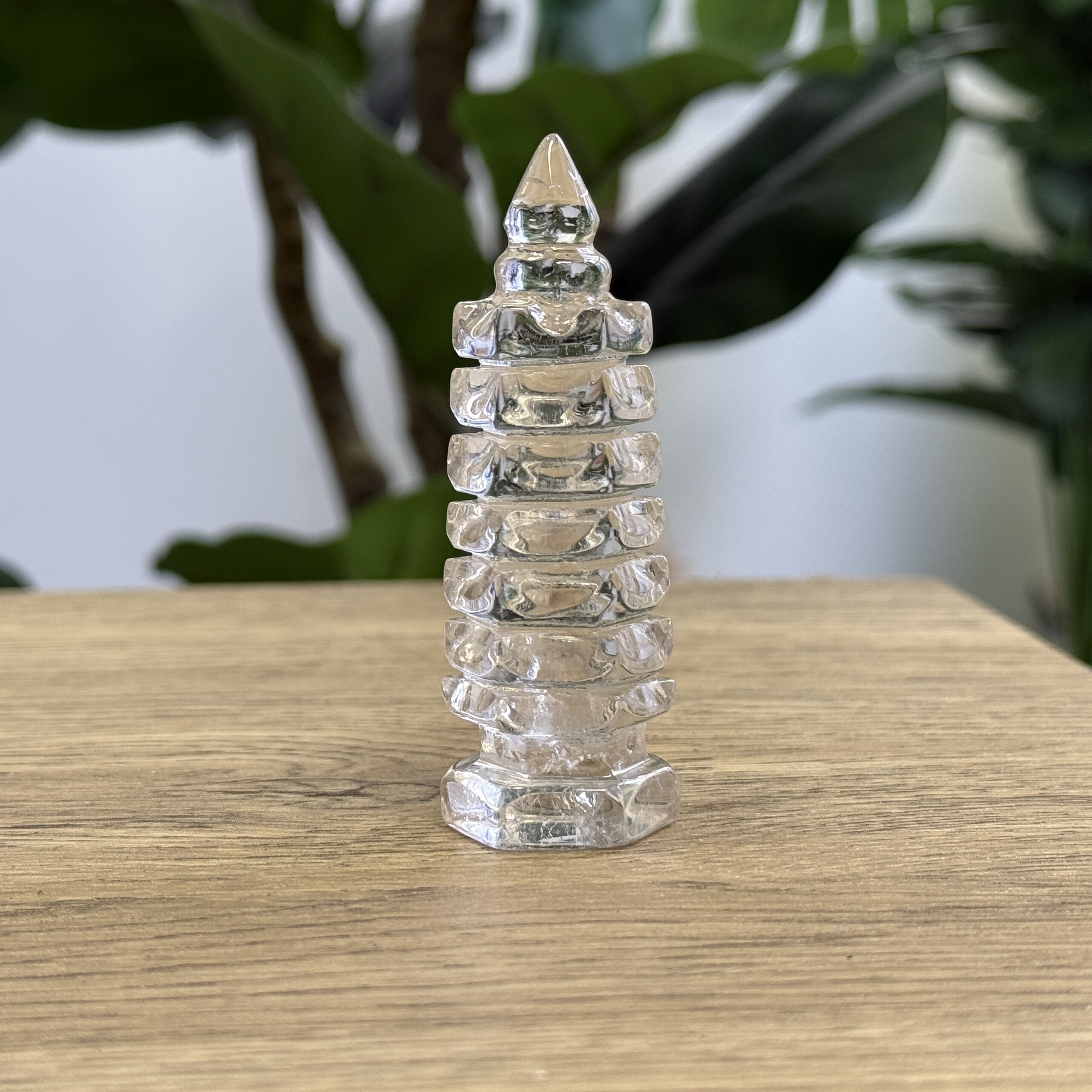 白水晶文昌塔 7.7cm WQ1644