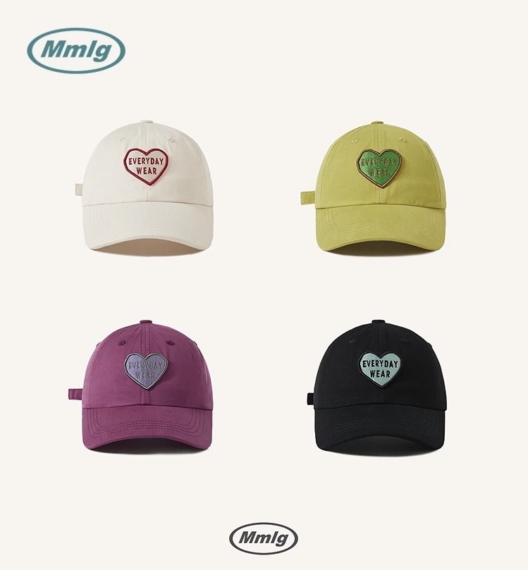 韓國 Mmlg 愛心塗鴉刺繡 棒球帽