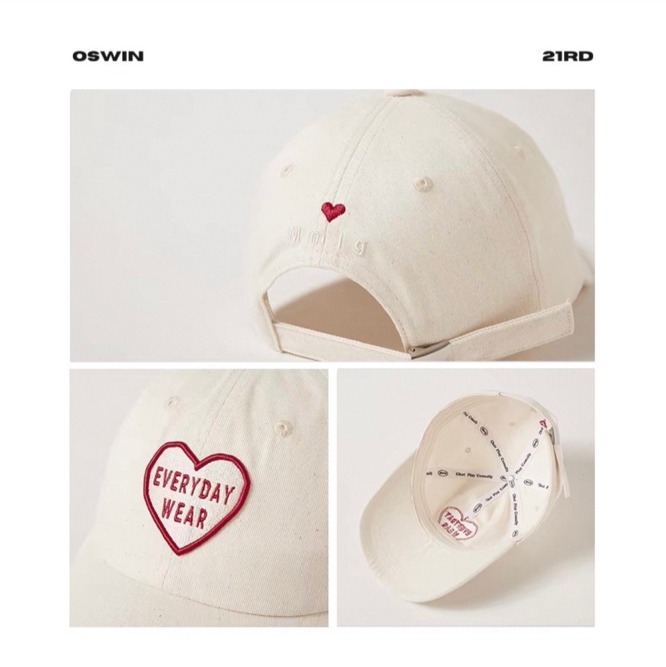 韓國 Mmlg 愛心塗鴉刺繡 棒球帽