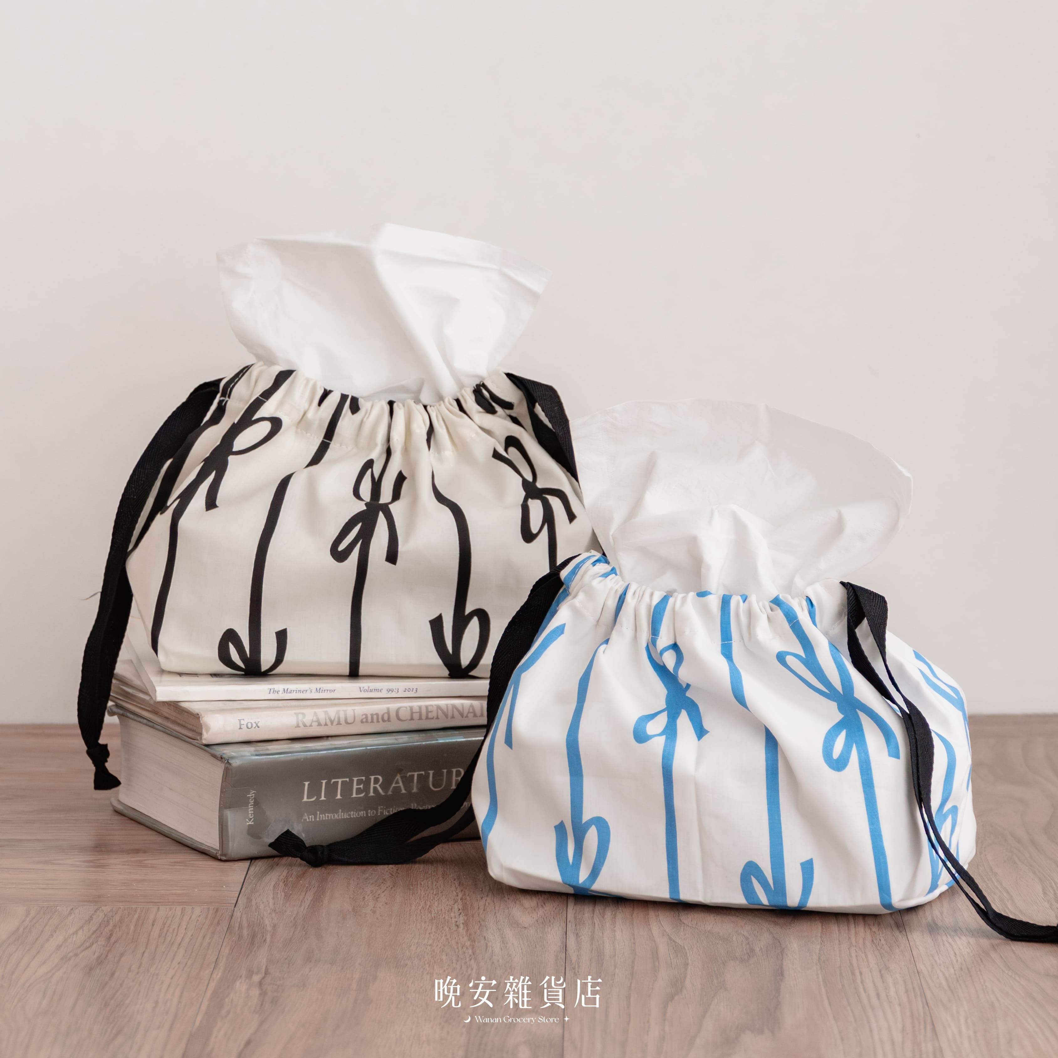 【再大都能裝】韓系蝴蝶結衛生紙束口袋