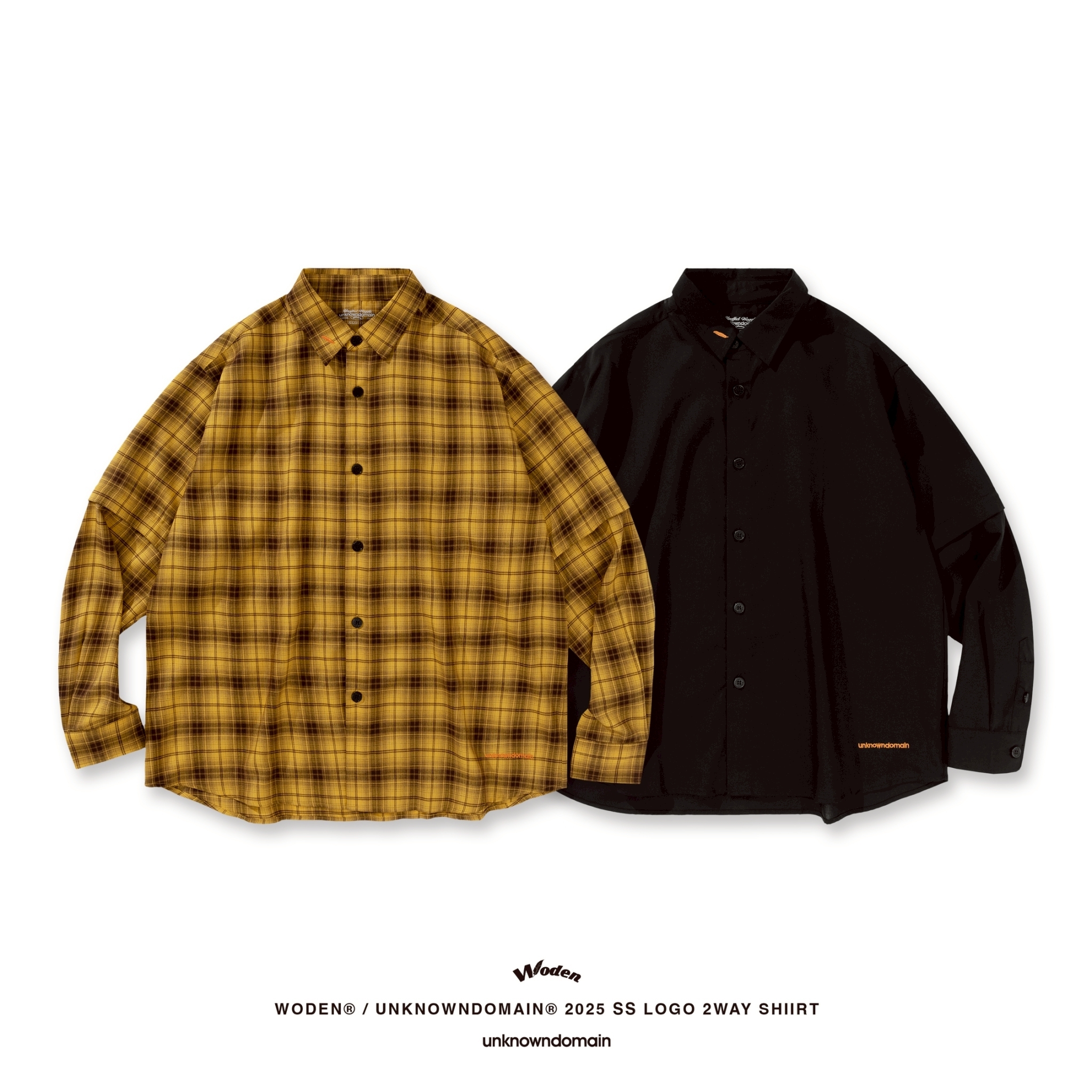 WD 25SS 068 X UD LOGO 2WAY SHIIRT