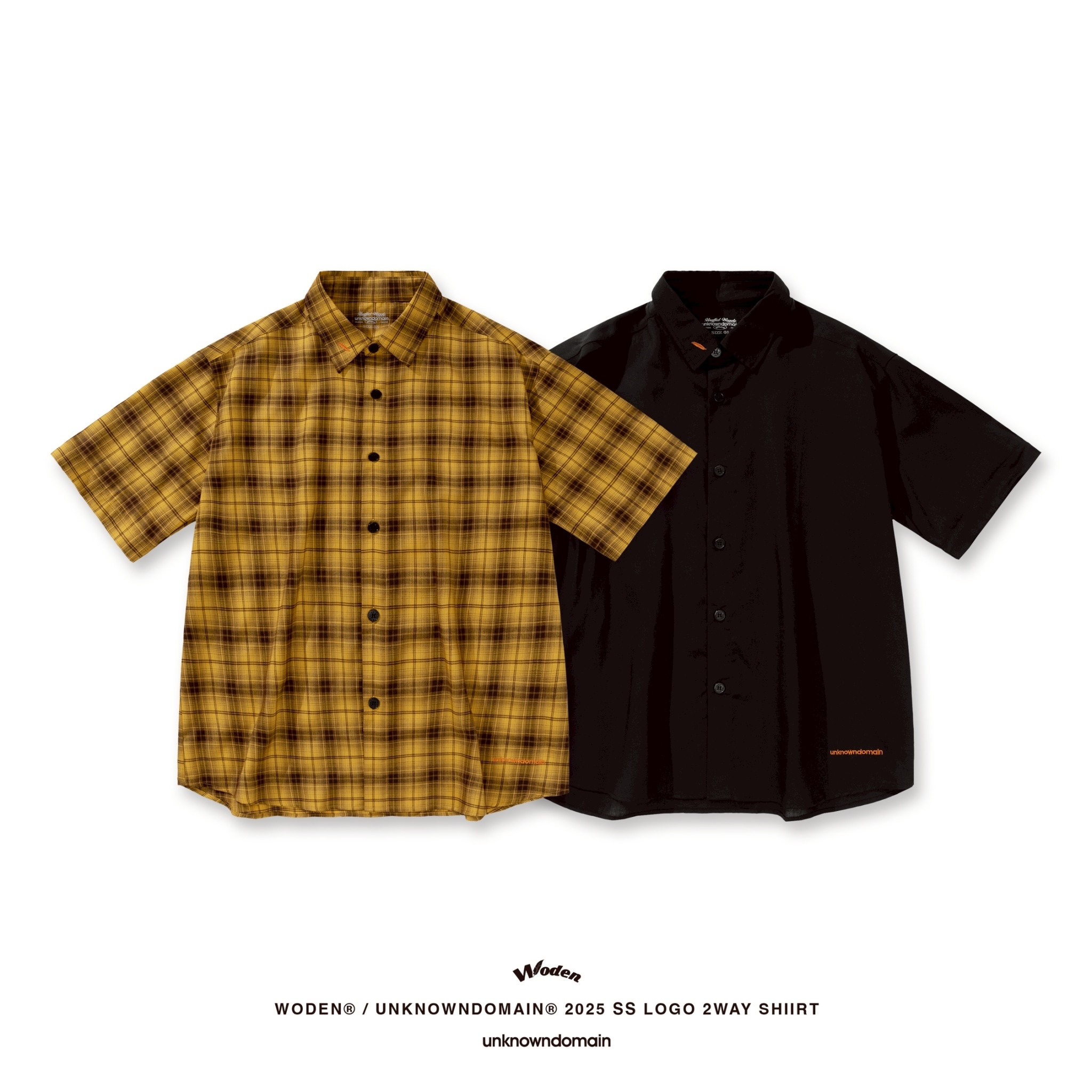 WD 25SS 068 X UD LOGO 2WAY SHIIRT