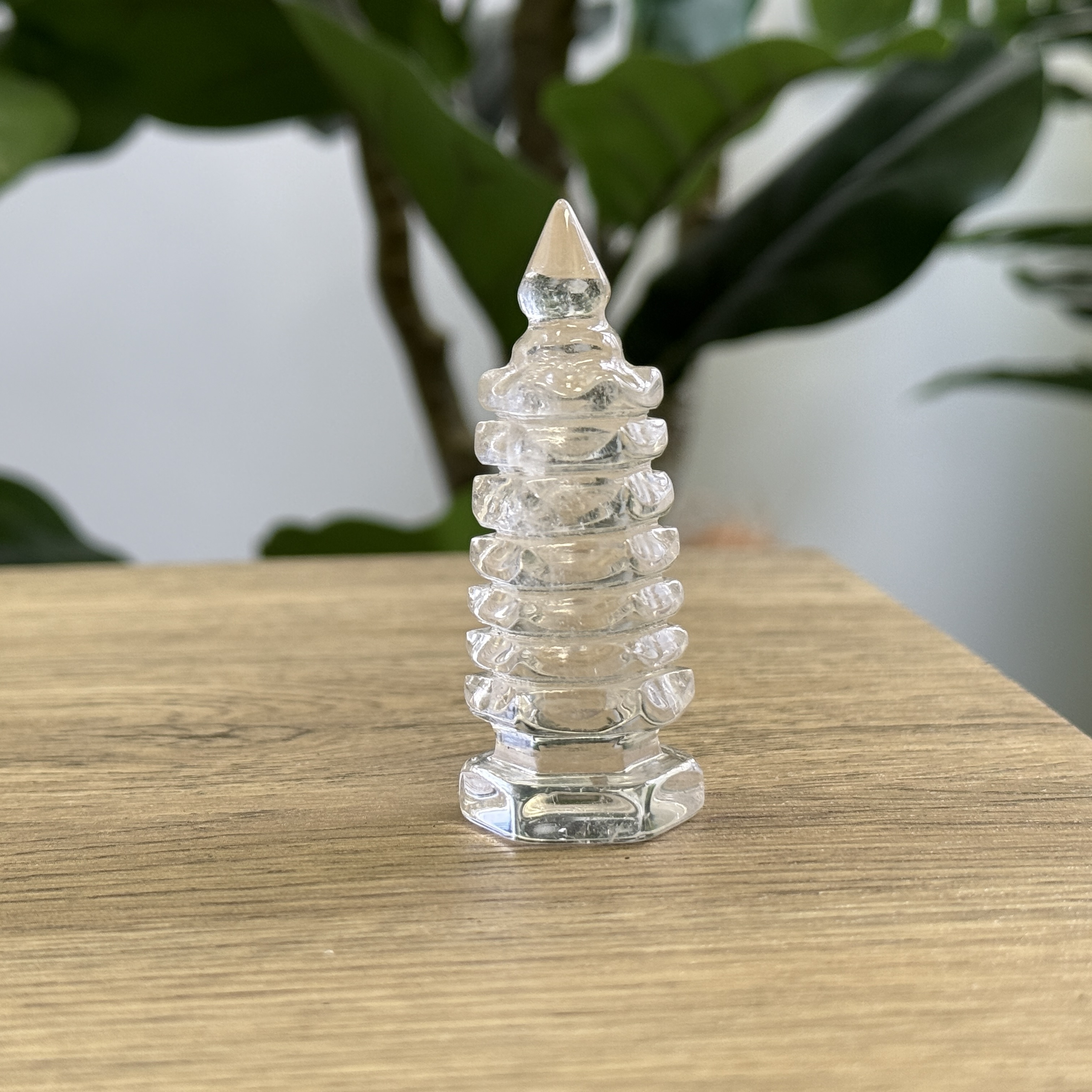 白水晶文昌塔 6.9cm WQ1639