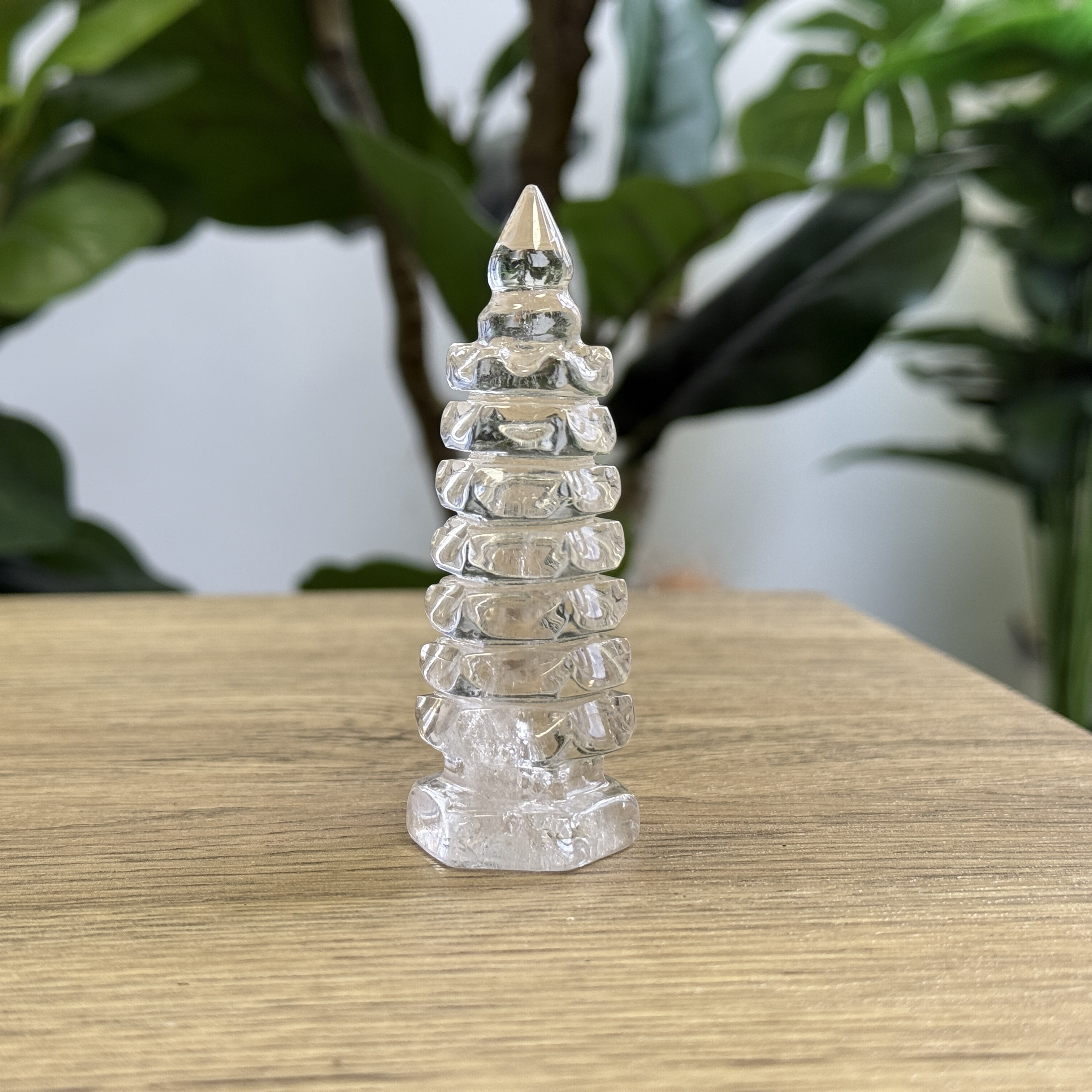 白水晶文昌塔 8.3cm WQ1635