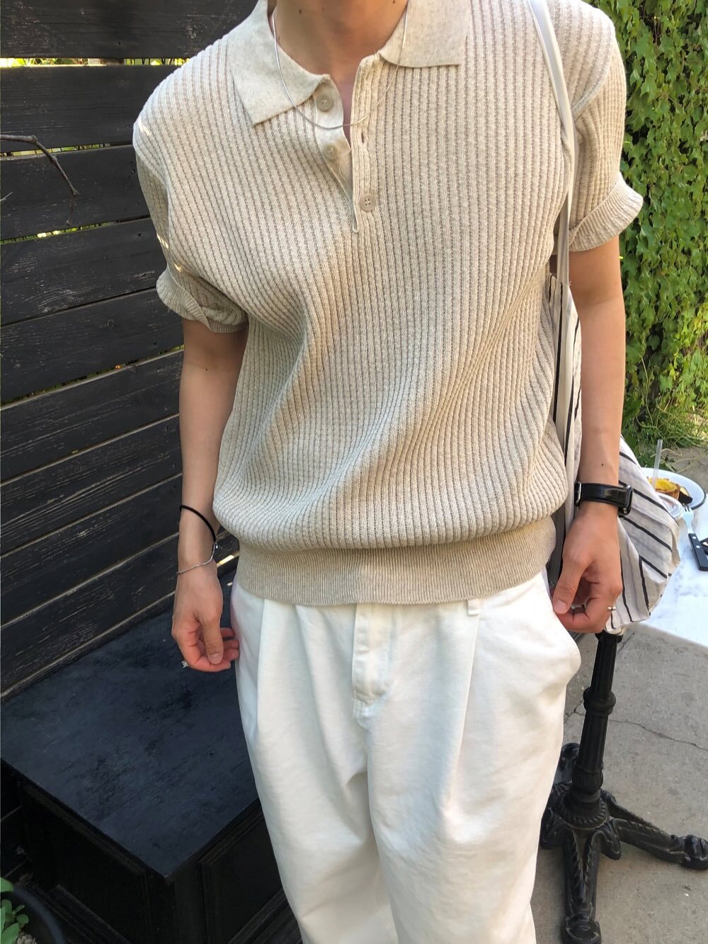 Roel 亞麻領針織衫