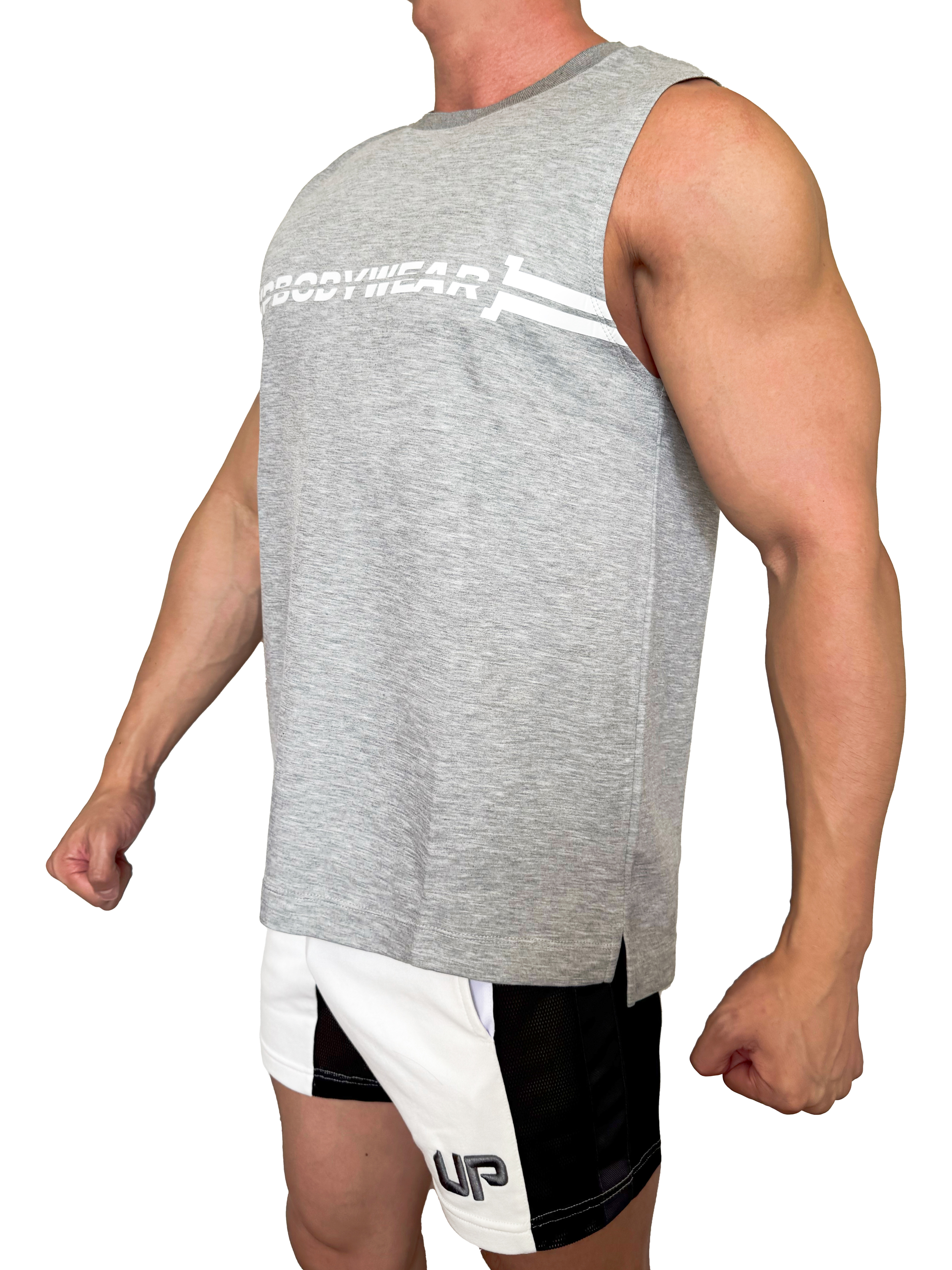 2025 全新系列 - New Logo 寬肩背心 運動灰