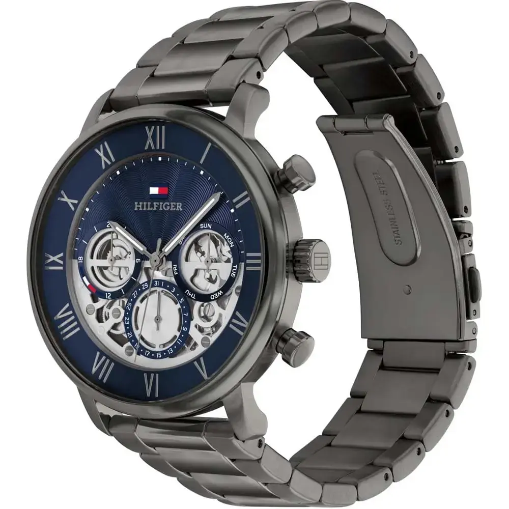 萬年鐘錶 - Tommy Hilfiger  透視機芯石英三眼質感男錶 1710707  錶徑44MM