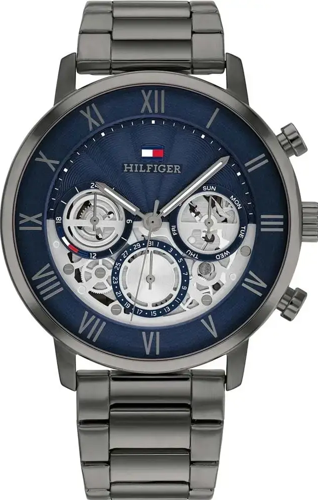 萬年鐘錶 - Tommy Hilfiger  透視機芯石英三眼質感男錶 1710707  錶徑44MM