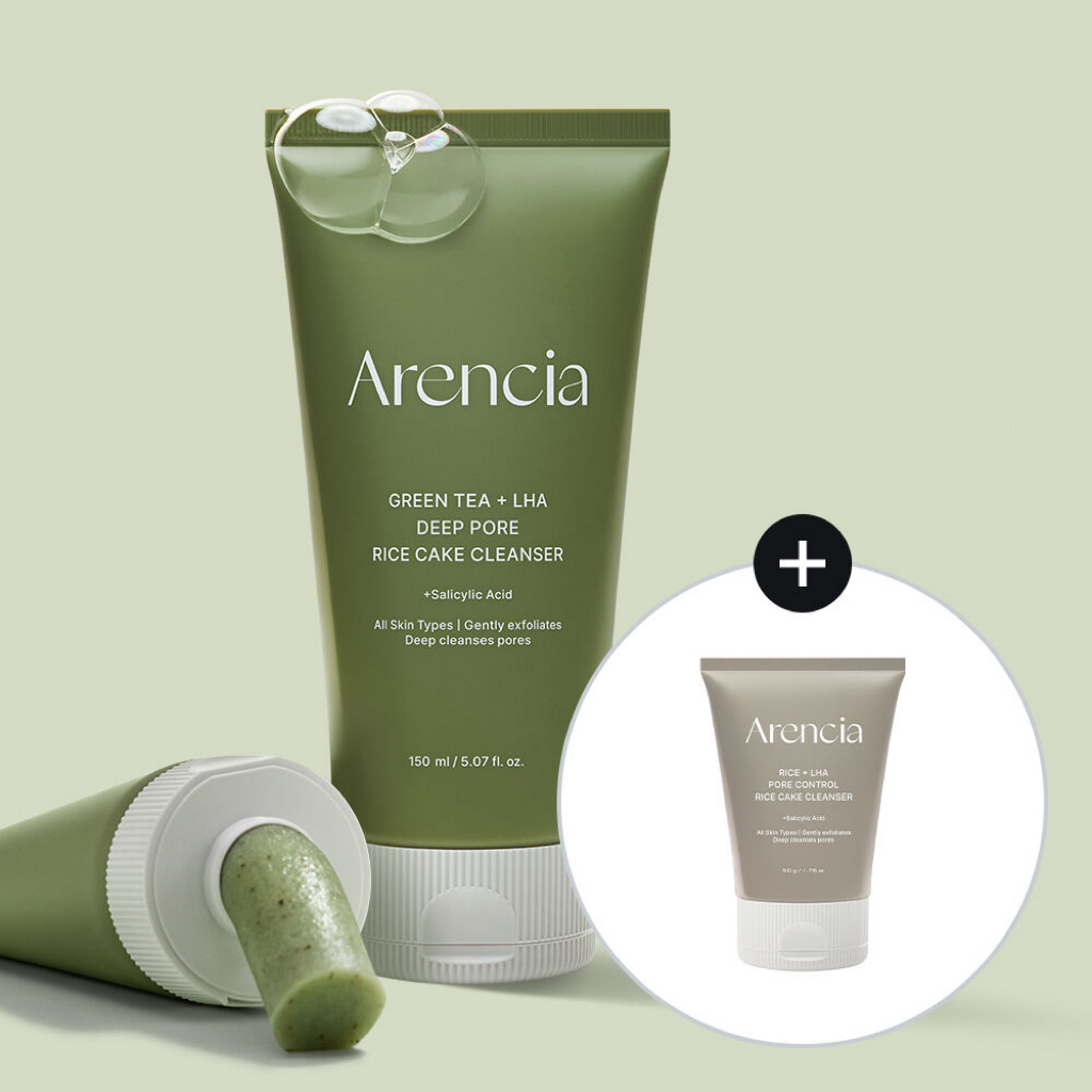 Arencia 年糕潔面乳（大米/綠茶）Rice Cake Cleanser (Green Tea / Rice) 150g+50g