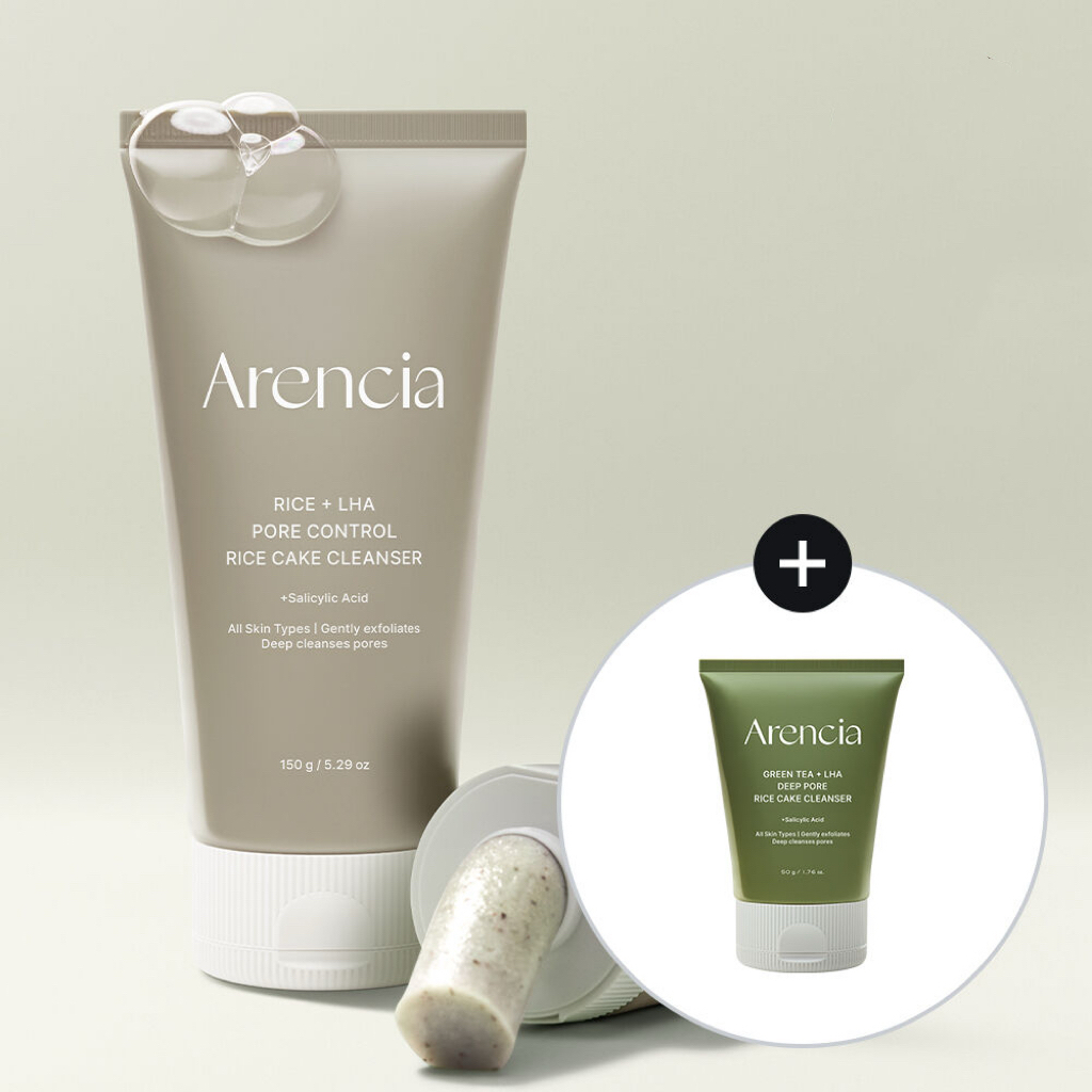 Arencia 年糕潔面乳（大米/綠茶）Rice Cake Cleanser (Green Tea / Rice) 150g+50g