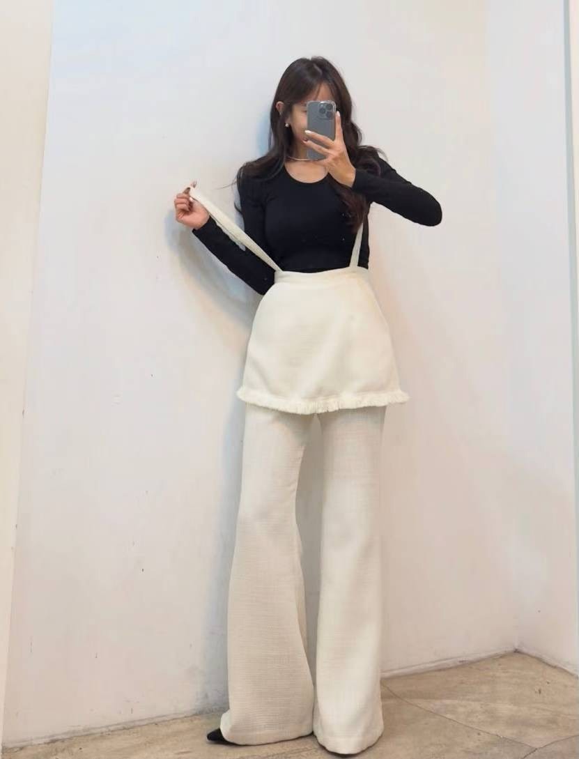 吊帶裙擺連長褲