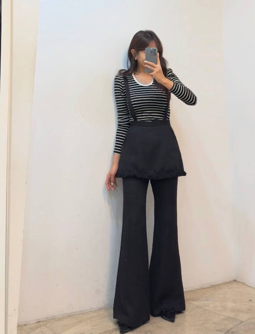 吊帶裙擺連長褲