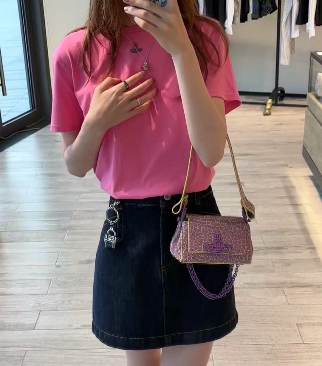 Vivienne Westwood Hazel small handbag Purple yellow