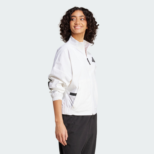 Adidas 愛迪達 W Z.n.e. Wv Tt JW1754 女 立領外套 運動外套 休閒穿搭 白 黑 亞版