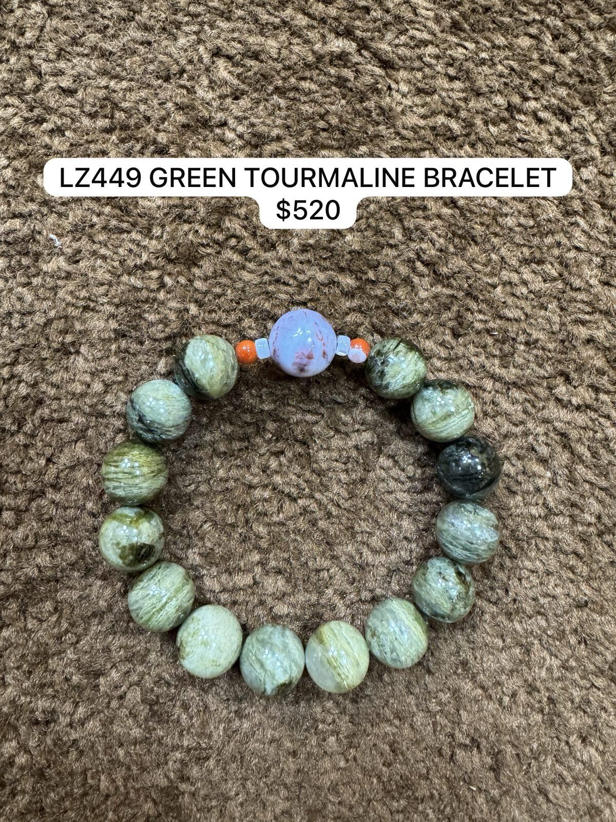 1 LZ449 GREEN TOURMALINE BRACELET