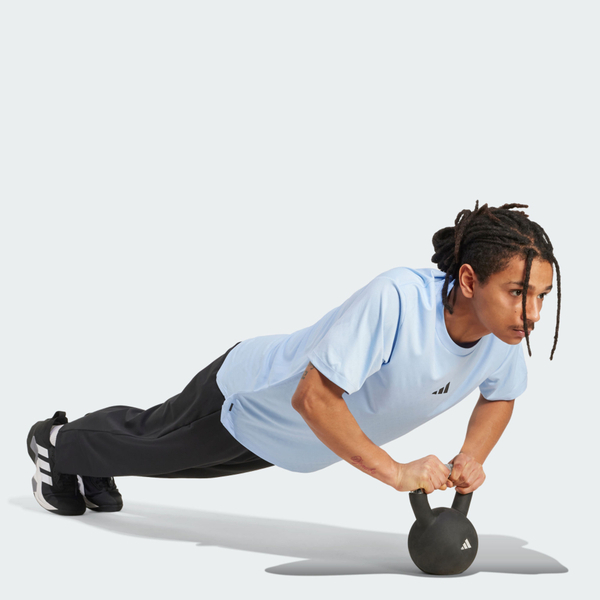 Adidas 愛迪達 Power 3s Tee JV9713 男 T恤 運動上衣 休閒短袖 吸濕排汗 水藍 亞版