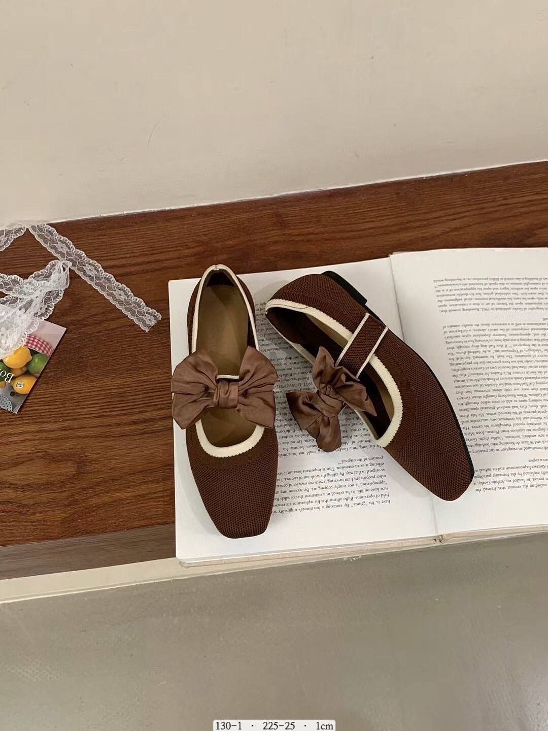 130-1韓國甜美蝴蝶結平底娃娃鞋