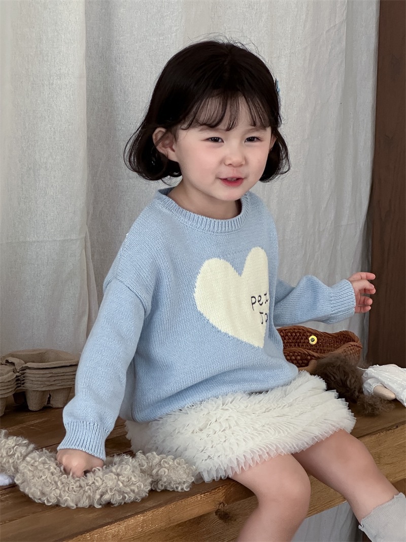 寶寶藍愛心毛衣