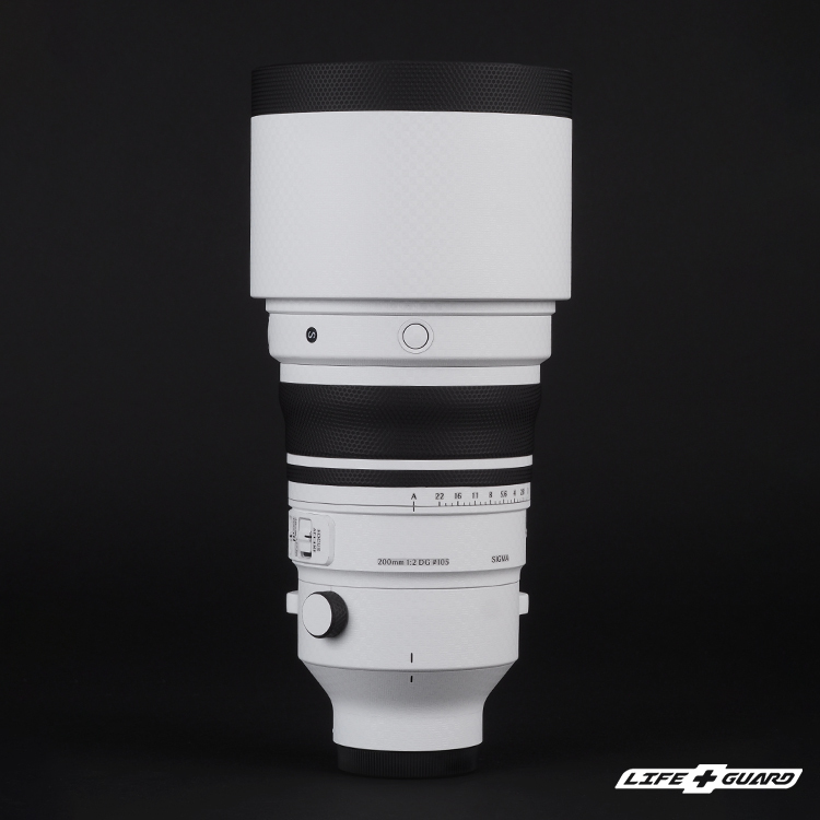 LIFE+GUARD 貼膜安裝示意圖，適用 SIGMA 200mm F2 DG OS  Sports