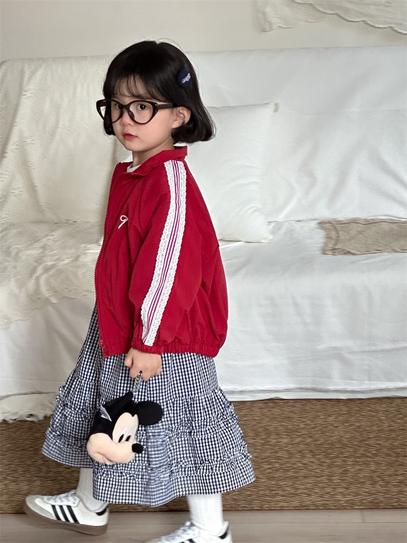 兩色木耳花邊裙